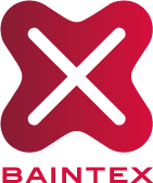 logo baintex color rojizo