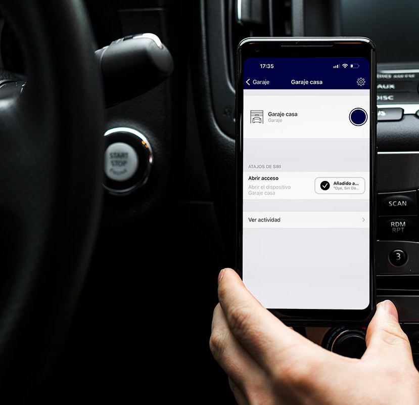 abrir el garaje con el movil