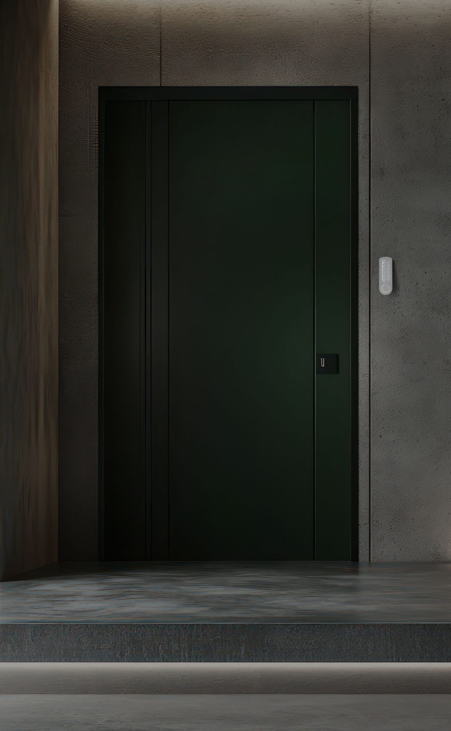 una puerta verde con la palabra clave en ella 3 scaled